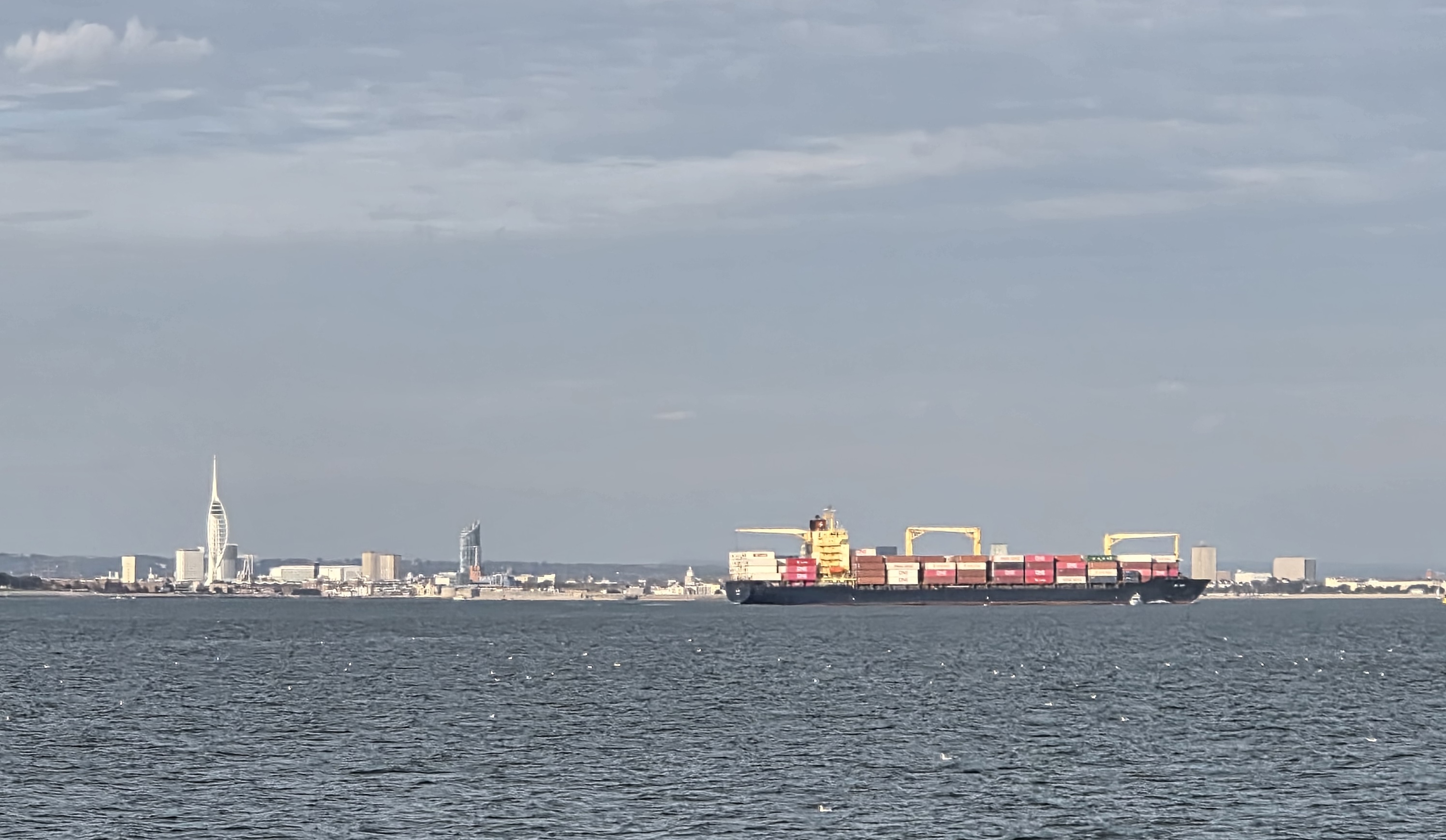 A view of The Solent Waterway between Southsea, and Ryde on The Isle of Wight, United Kingdom taken by Baldi, A.K.A Amonn AL-Mahrouq.