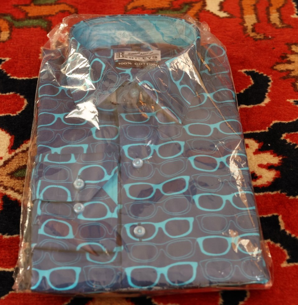 Photo of Birthday Colourful Bespoke Shirt given to Baldi, A.K.A Amonn AL-Mahrouq in 2026. Photo taken in February 2026 by Baldi