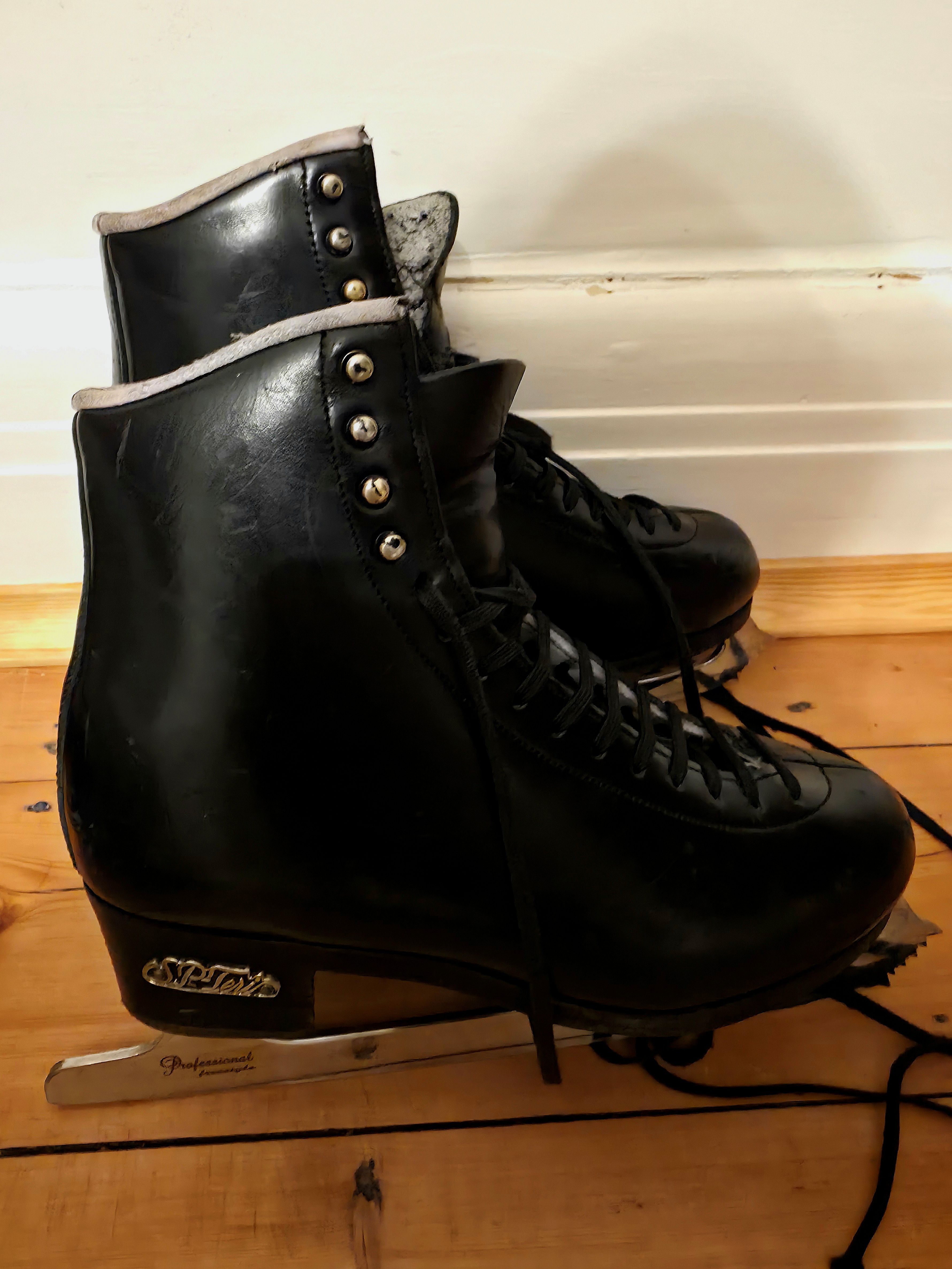 A photo of Baldi's, A.K.A Amonn Al-Mahrouq's Figure Skates depicting my Ice Skating Goals for 2026. Photo take by Baldi, A.K.A Amonn AL-Mahrouq