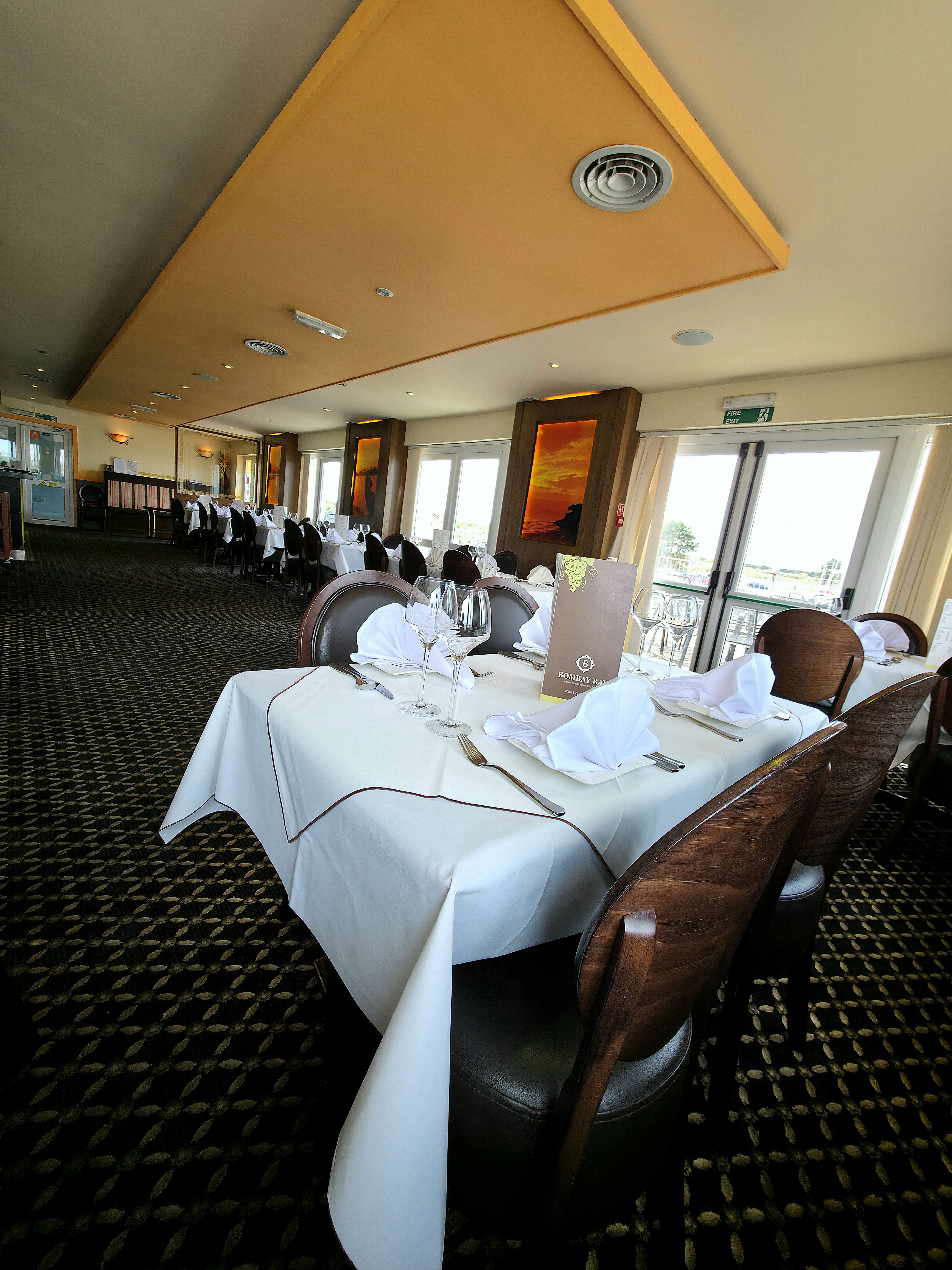 Bombay Bay, Indian Cuisine outside seating in Southsea Marina.