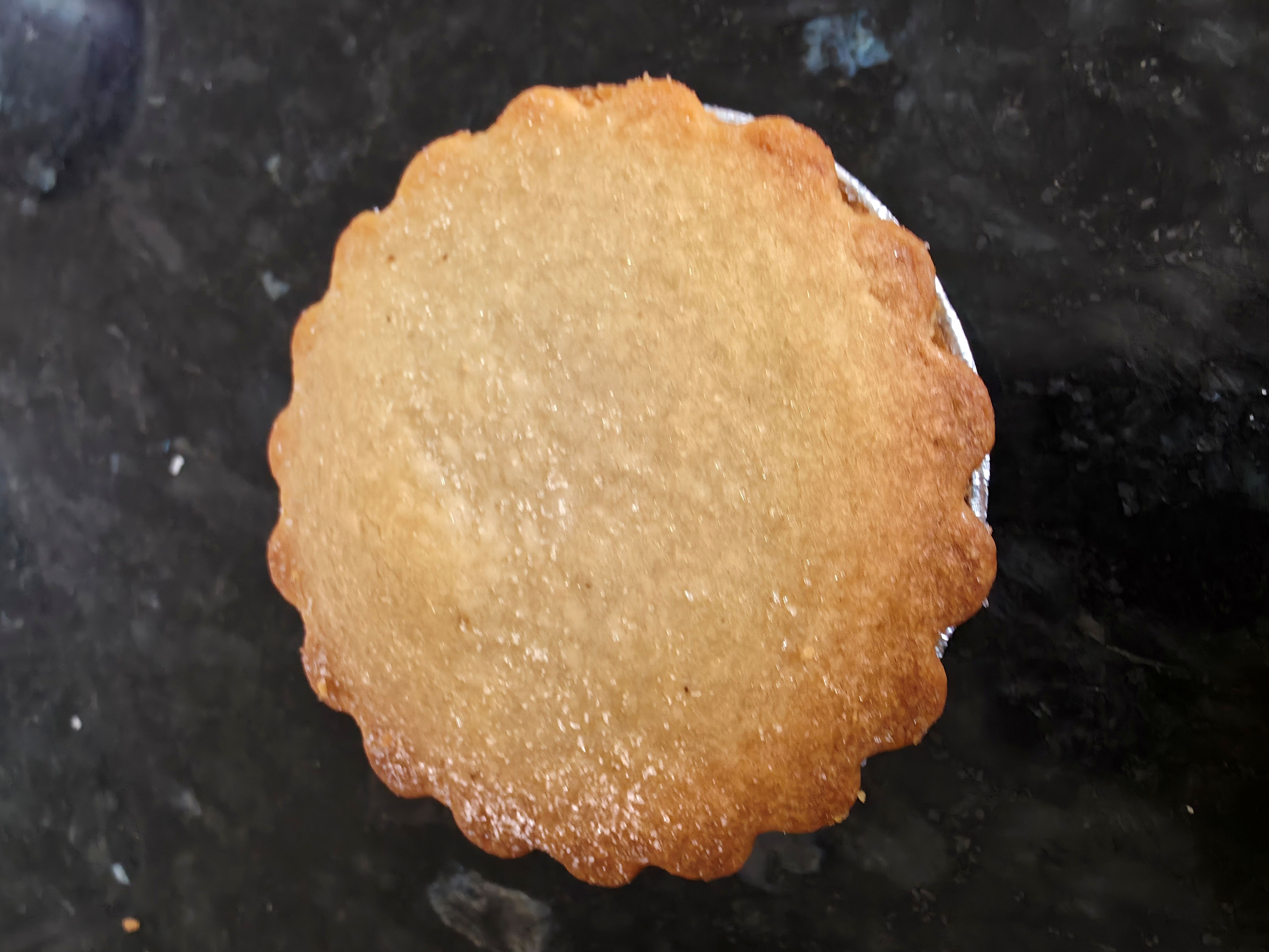 A photo of an early Mince Pie enjoyed by Baldi, A.K.A Amonn AL-Mahrouq in October 2025.