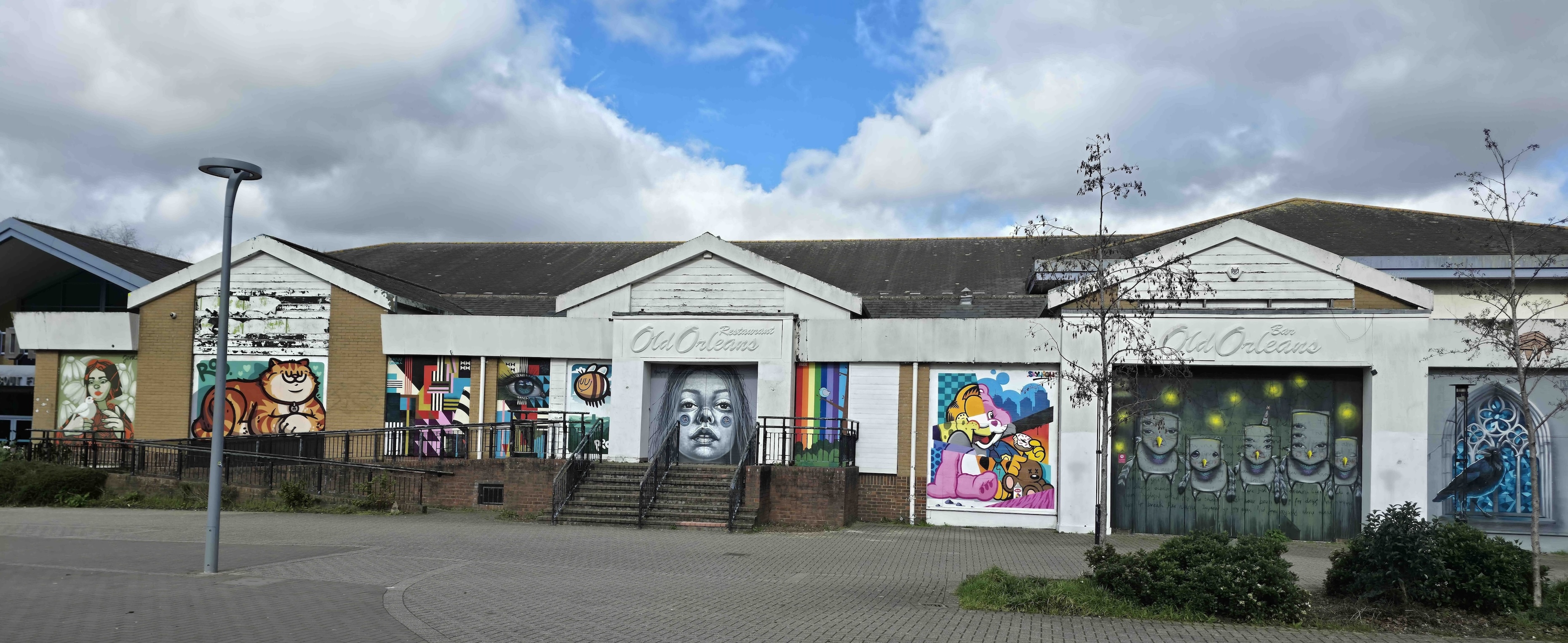 The entire wall of inspirational Street Art found in a square in Guildford, Surrey, United Kingdom. Photo taken in October 2025 by Baldi, A.K.A Amonn AL-Mahrouq.
