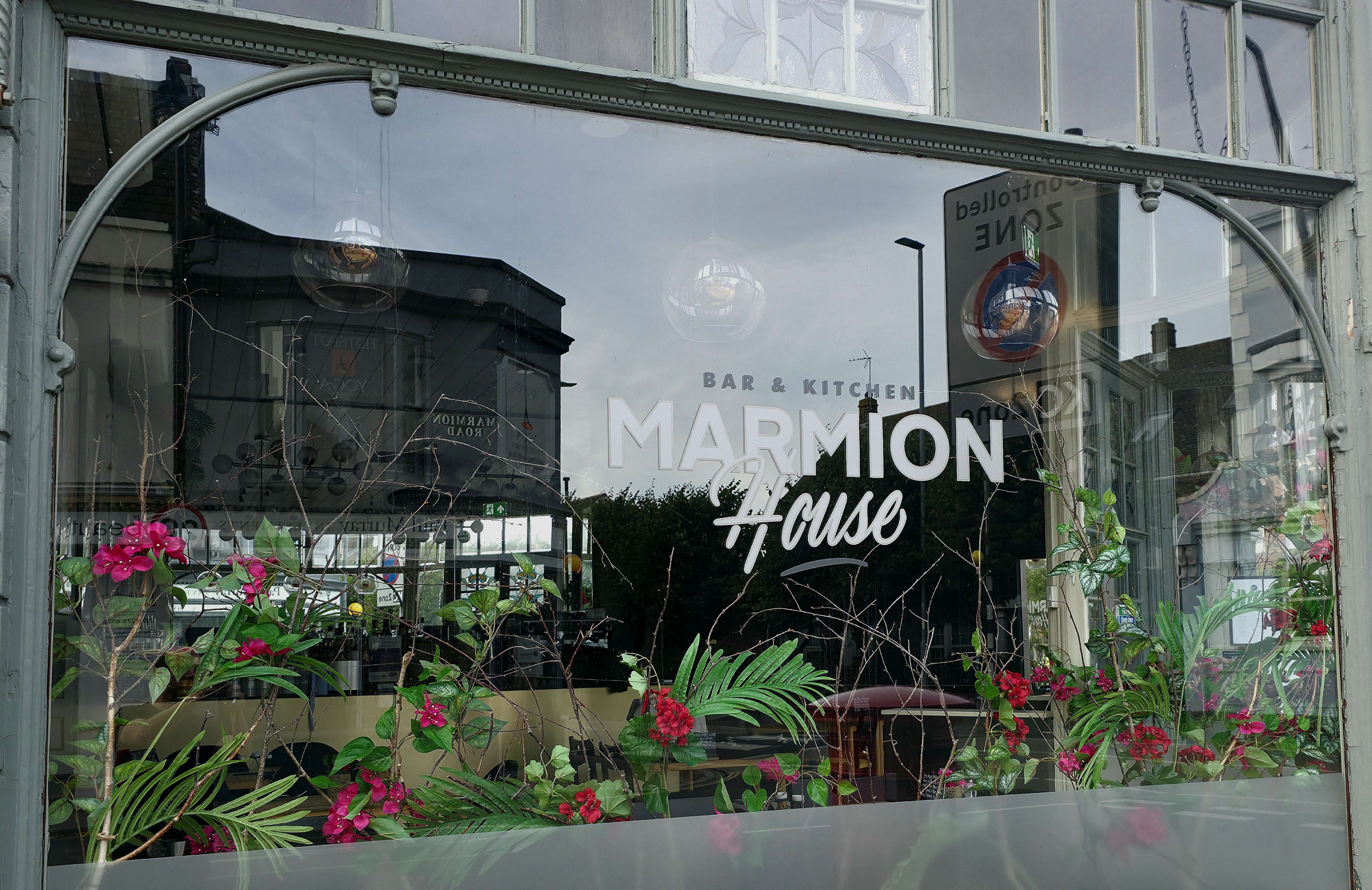 A photo of the front of Marmion House Restaurant, Southsea, Hampshire, United Kingdom taken in late October 2025.