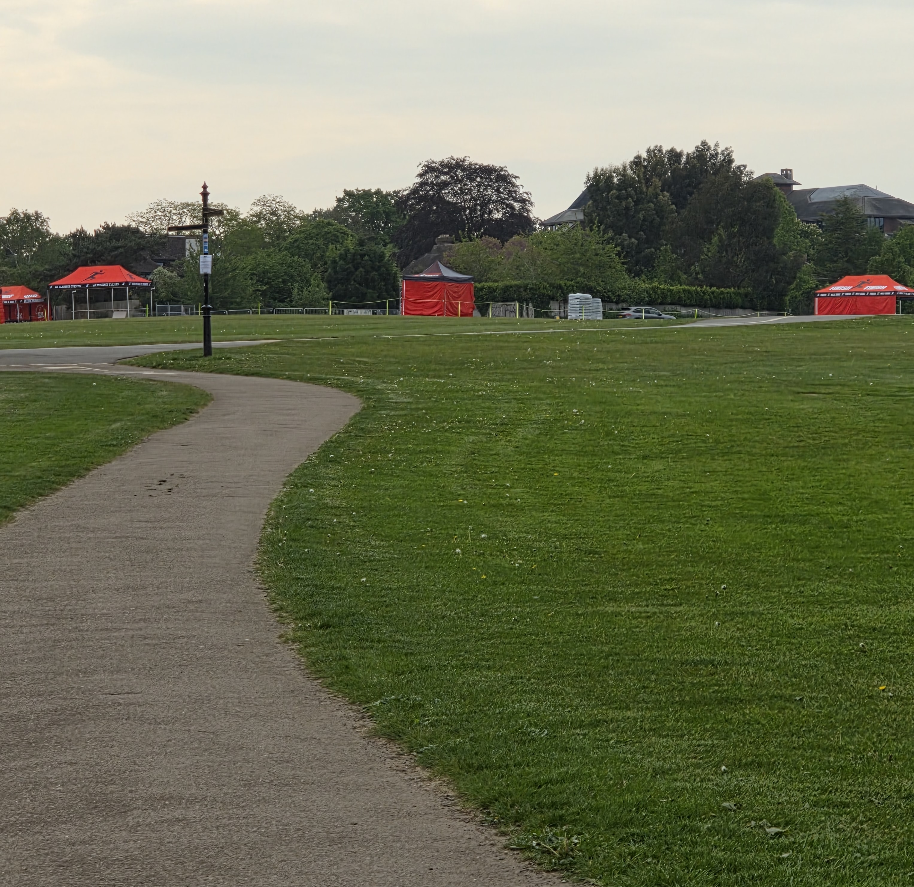 Photo of a path leading to a signpost asking which way now, Baldi?
