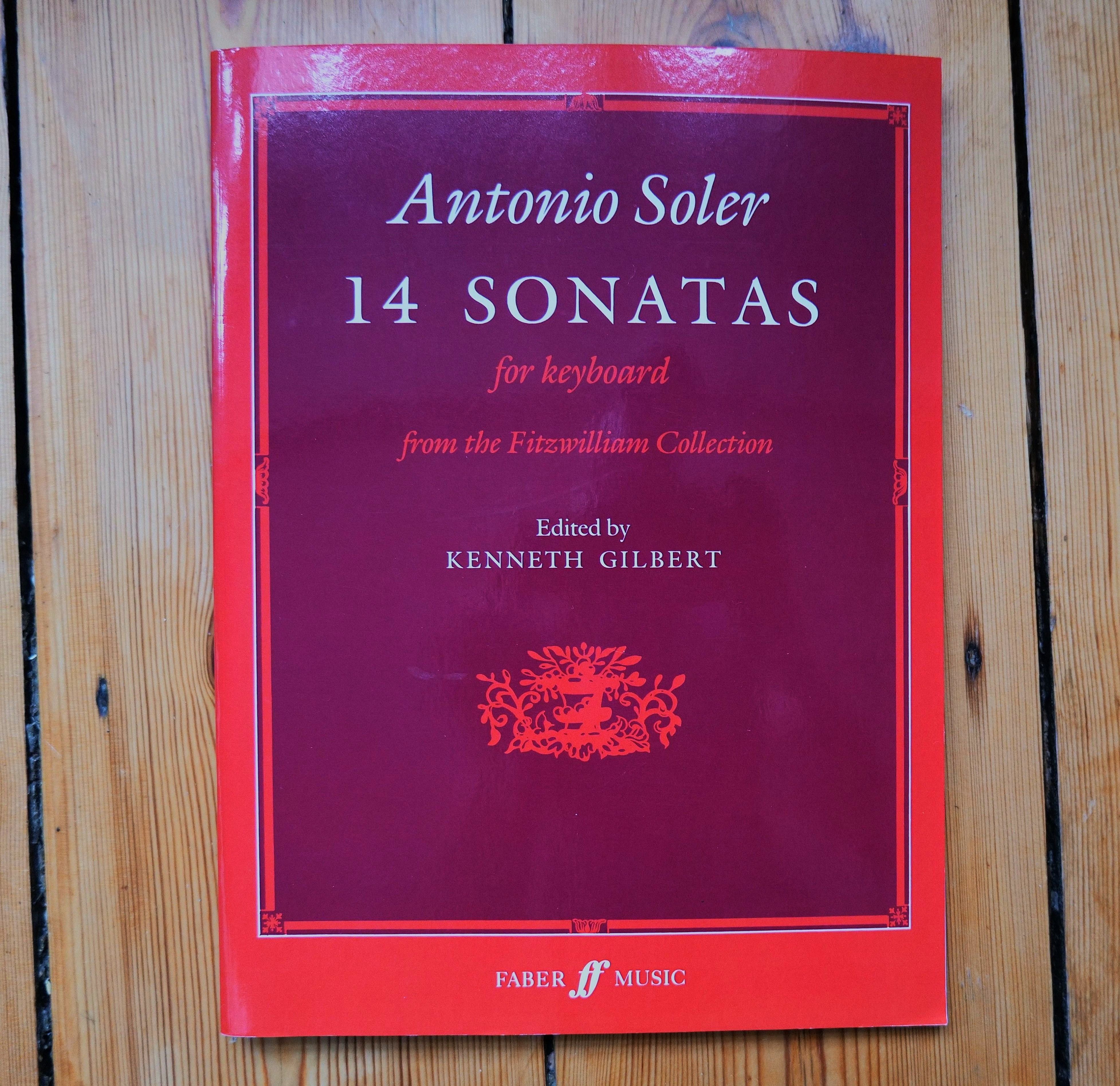 Photo of the cover of 14 keyboard Sonatas by Soler for Solo Piano. Photo taken in February 2026 by Baldi, A.K.A Amonn AL-Mahrouq.